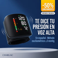 Tensiómetro Digital de Muñeca® — Voz en Español + Recargable USB-C