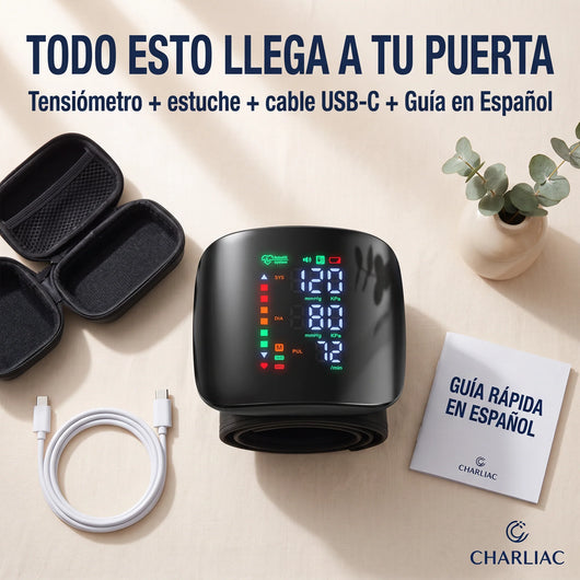 Tensiómetro Digital de Muñeca® — Voz en Español + Recargable USB-C