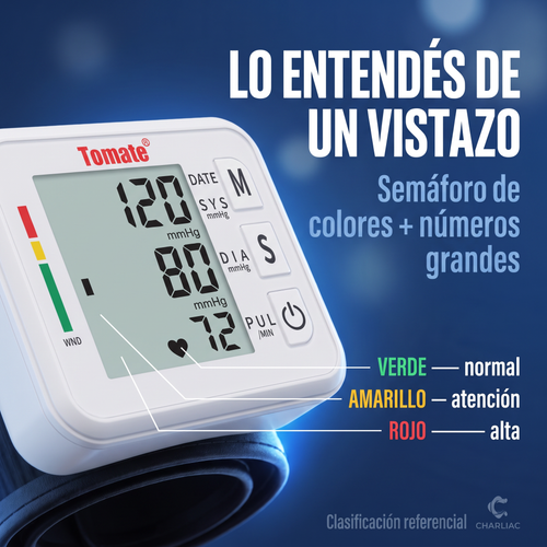 Tensiómetro Digital de Muñeca® — Voz en Español, Sin Depender de Nadie