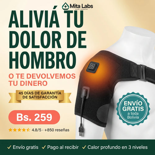 Hombrera Térmica MitaLabs — Calor 3 Niveles | Alivio de Hombro, Cuello y Espalda