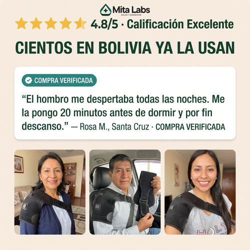 Hombrera Térmica MitaLabs — Calor 3 Niveles | Alivio de Hombro, Cuello y Espalda