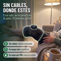 Rodillera Térmica con Masaje® — Recargable, Talla Ajustable (1 Unidad)