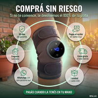 Rodillera Térmica con Masaje® — Recargable, Talla Ajustable (1 Unidad)