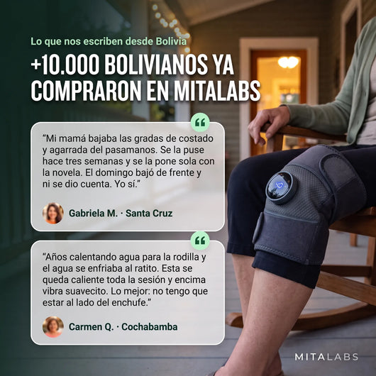 Rodillera Térmica con Masaje® — Recargable, Talla Ajustable (1 Unidad)